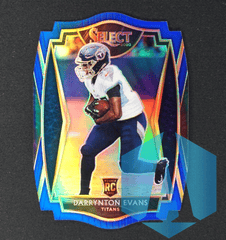 2020 Select Premier Level #178 DARRYNTON EVANS Rookie Blue Prizm Die Cut Titans
